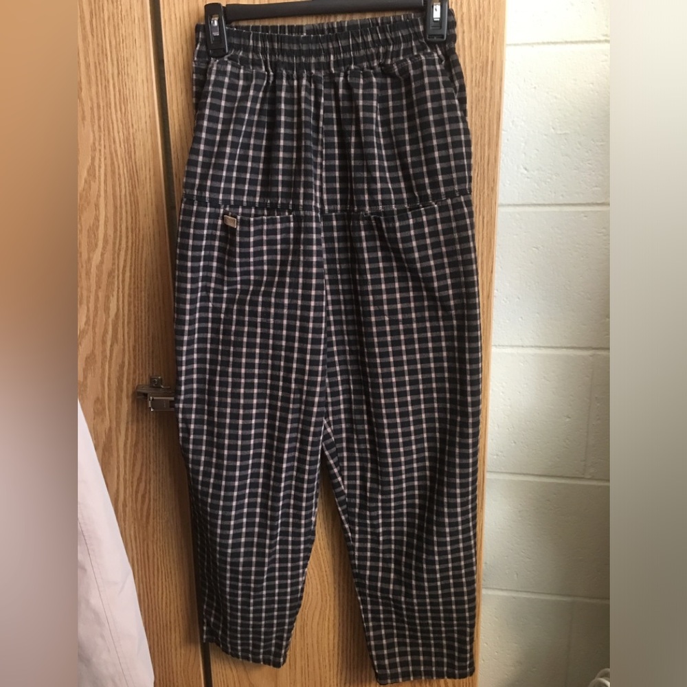Korean high waisted plaid pants
